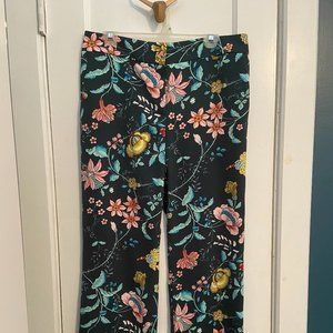 ANN TAYLOR LOFT floral wide leg pants size 8